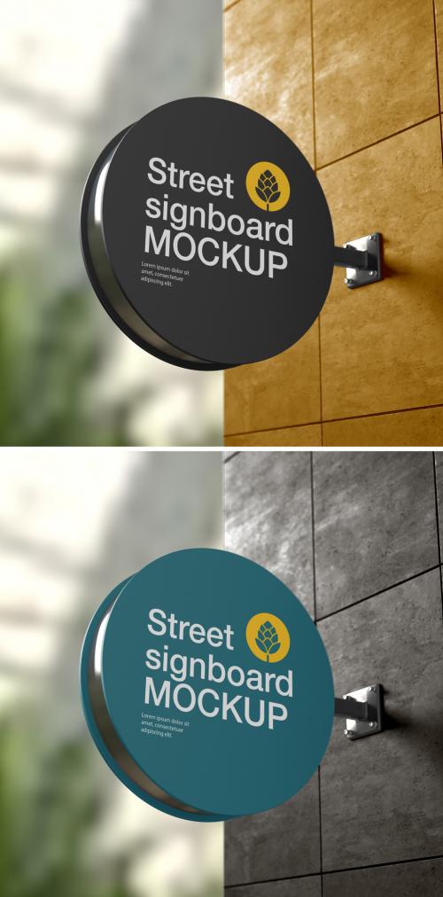 Signboard Wall Mockup - 465850105