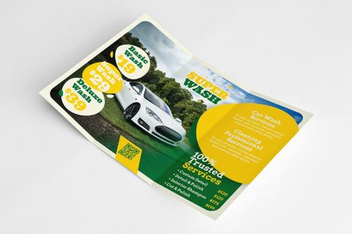 Car Wash Trifold Brochure