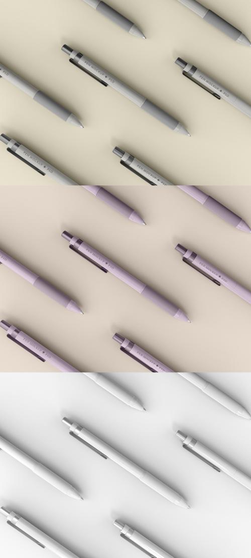 Set of Pens Mockup - 466796289