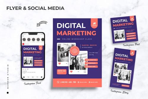 Marketing Workshop Flyer & Instagram Set