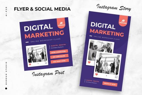 Marketing Workshop Flyer & Instagram Set