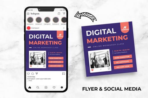 Marketing Workshop Flyer & Instagram Set