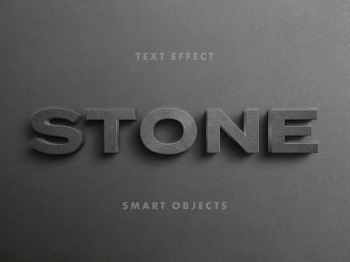 3D Stone Text Effect Mockup - 466798919