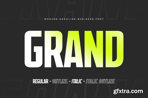 Grand - Modern Headline Business Font AW4Q3L4