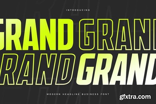 Grand - Modern Headline Business Font AW4Q3L4