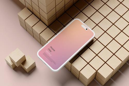 iPhone 14 Clay Mockup