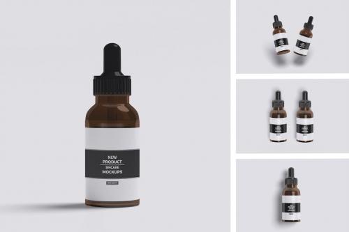 Serum Glass Bottle Mockup