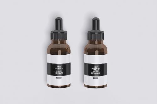 Serum Glass Bottle Mockup