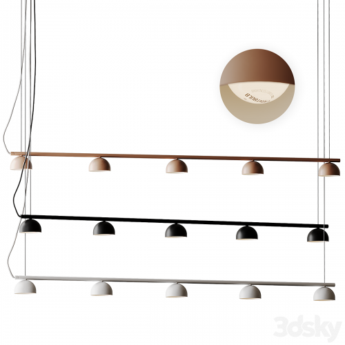 Blush Rail 5 Ceiling Lamp from Northern