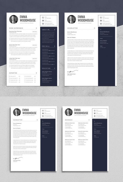 Clean Resume Layout with Cover Letter - 467011224