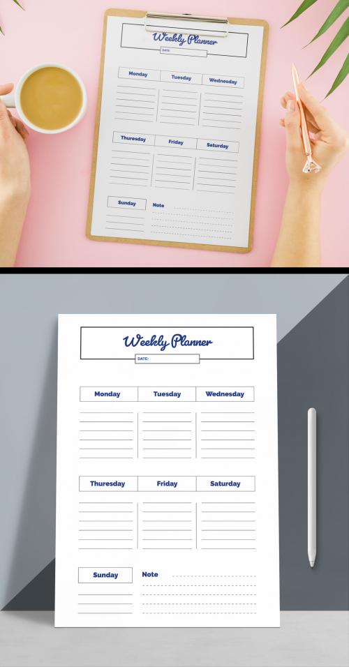 Weekly Planner Design Planner Layout Design - 467237327