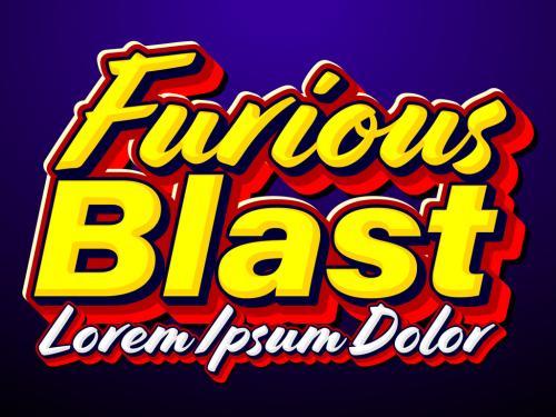 Furious Blast Explosive Red Text Effect - 467237737