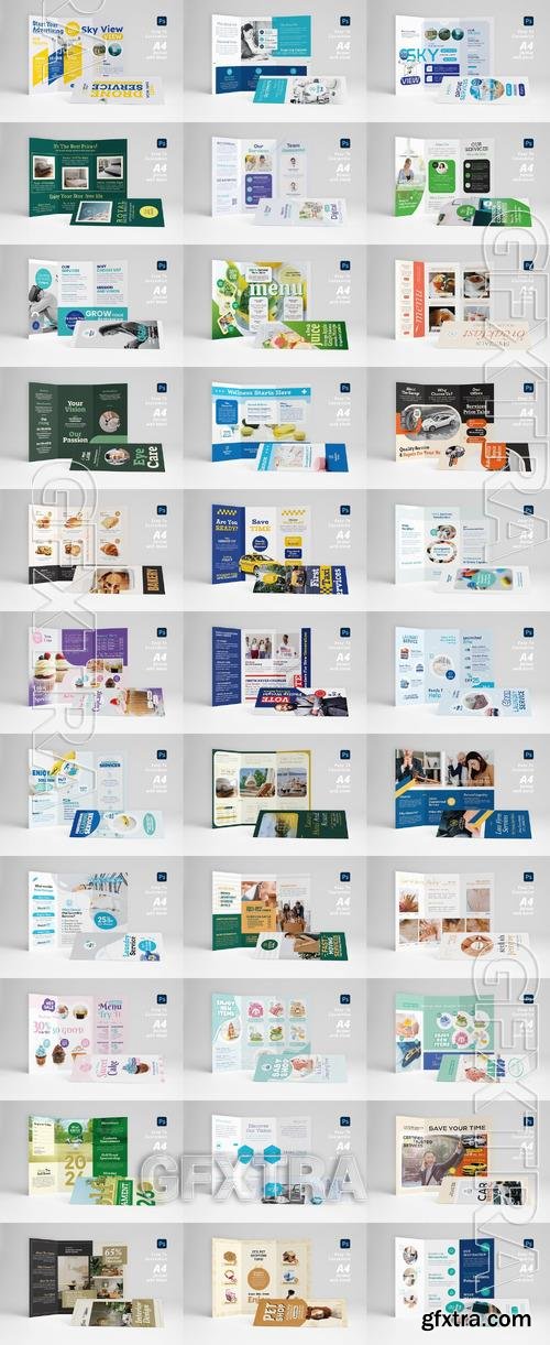 34 Trifold Brochure Templates Bundle 2024