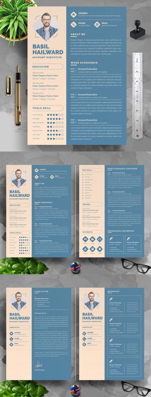 Minimal Resume and Cover Letter and Reference Page Set - 467447542