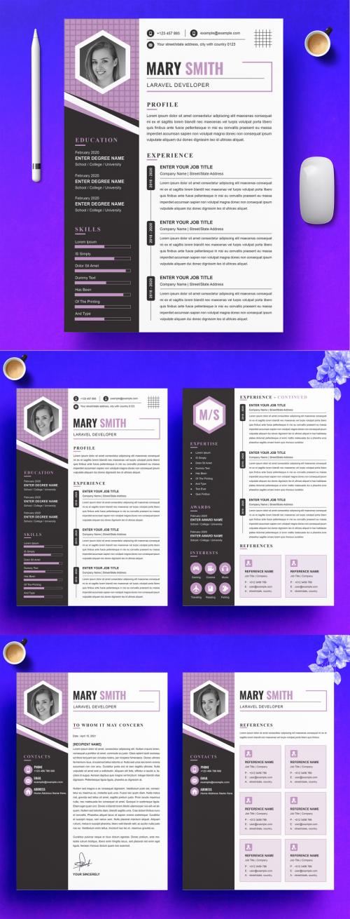 Black Color Developer Resume Layout - 467447546