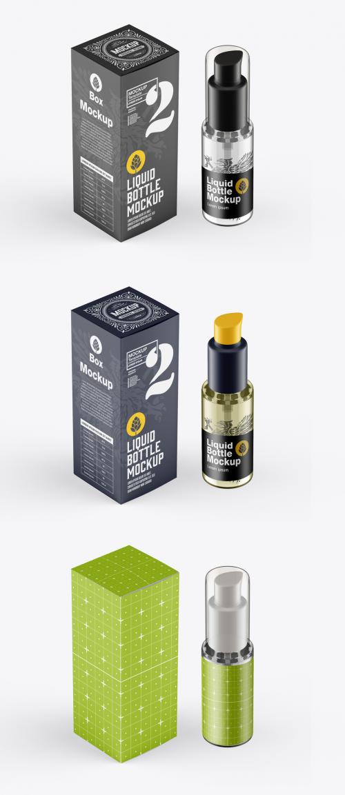 Spray Bottle with Box Mockup - 467447684