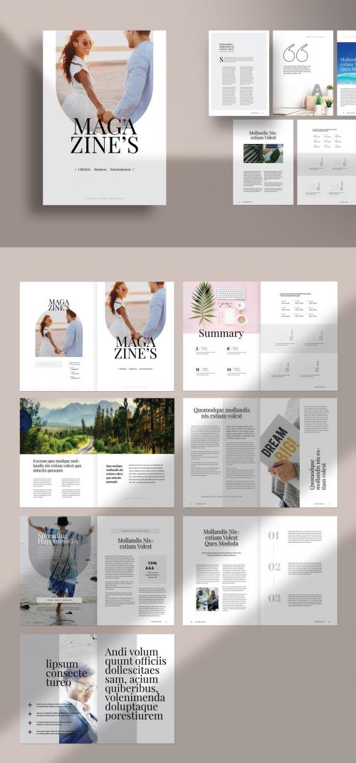 Minimalist Magazine Booklet Layout - 468260664