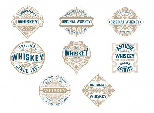 Set of 8 Vintage Logos and Badges - 468263047