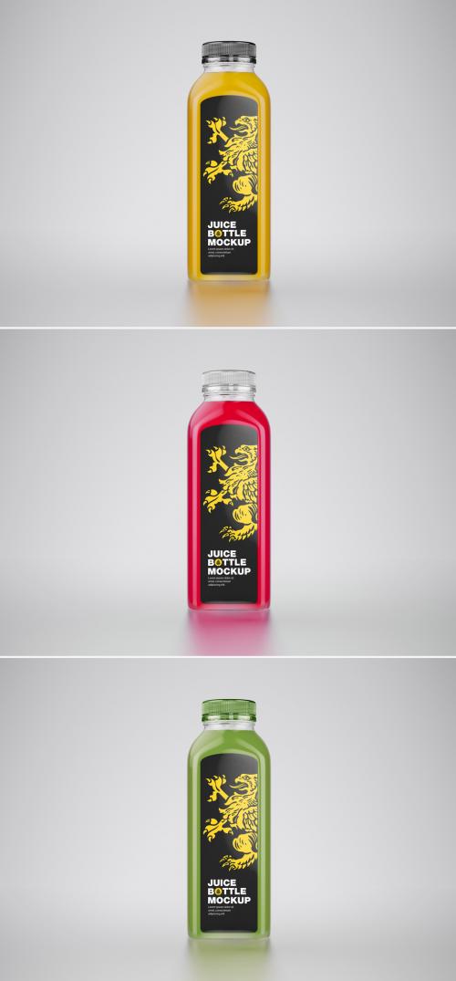 Square Orange Juice Bottle Mockup - 468468176