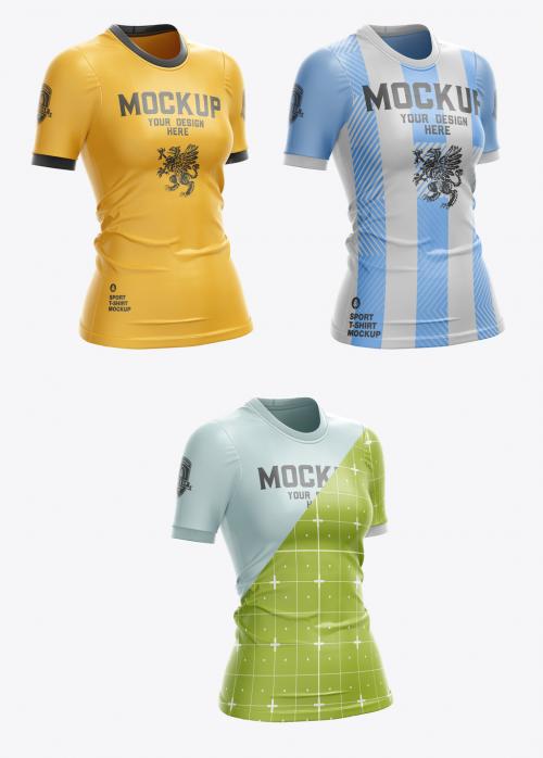 Soccer Women’S Sports T-Shirt Mockup - 468468197