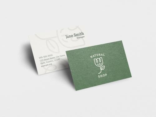 Business Card Mockup for Nature Shop - 468676410