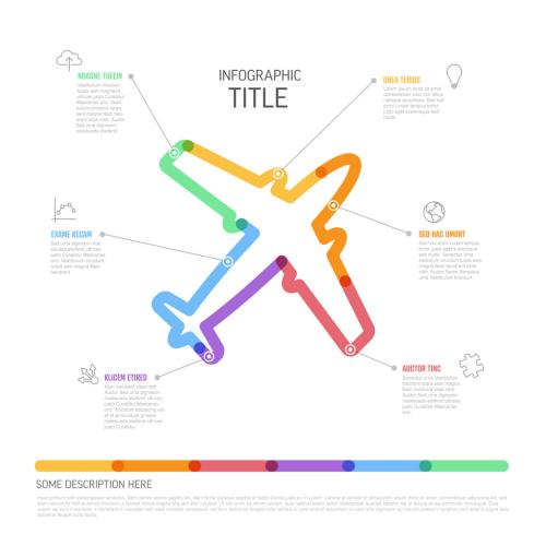 Thick Line Plane Multipurpose Infographic Layout - 468676460