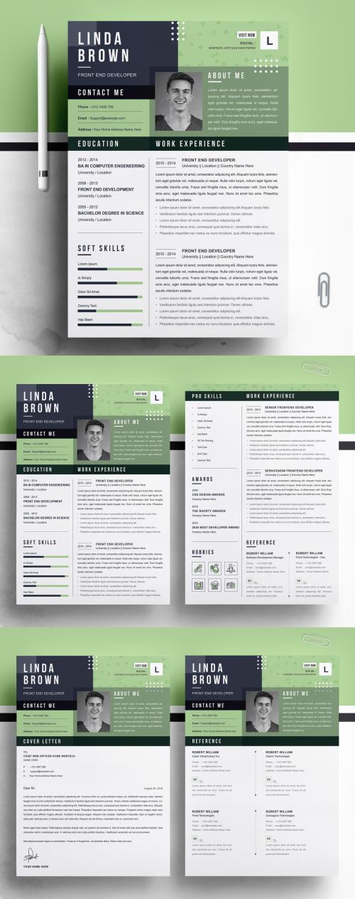 Developer Resume Layout with Photo - 468676485