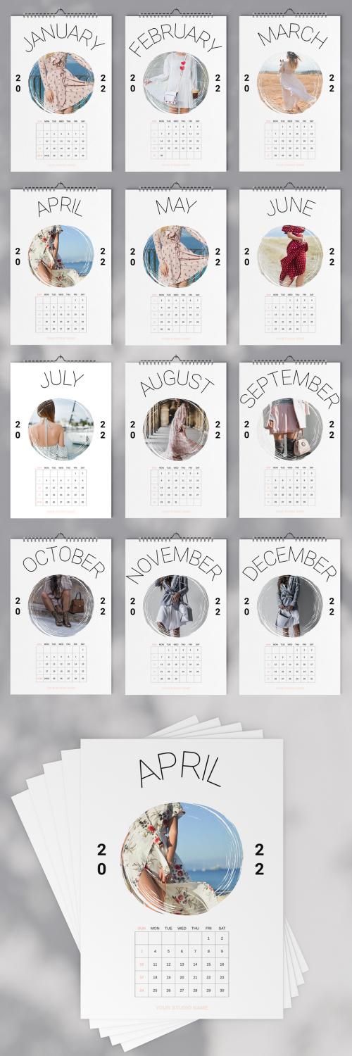 Fashion Wall Calendar 2022 Layout - 468851580