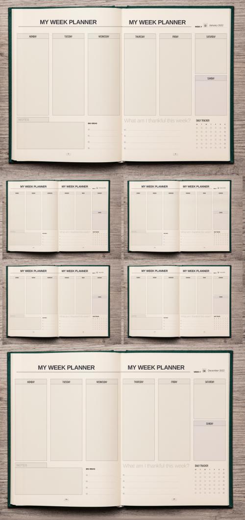 Week Planner Layout - 468851587