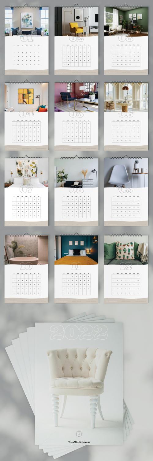 Interior Design Wall Calendar 2022 Layout - 468851600