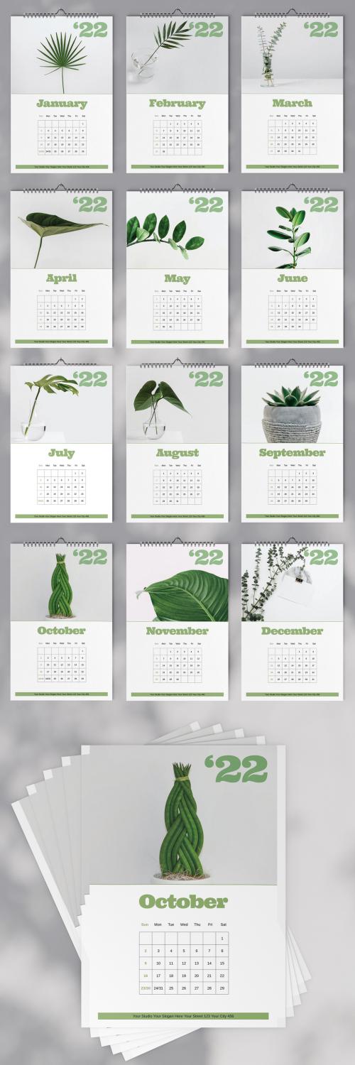 Plants Wall Calendar 2022 Layout - 468851603