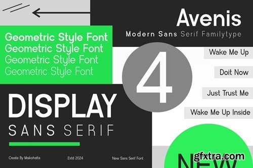 Avenis - Modern Sans Serif Familytype PJCMZGH