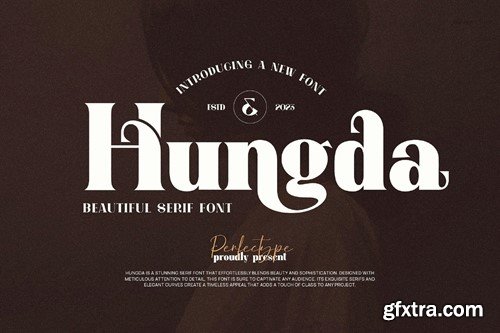 Hungda Elegant Serif Font Typeface C22W387