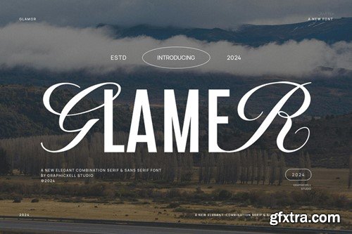 Glamer Sans Serif and Calligraphy Font Typeface TYF3G5E