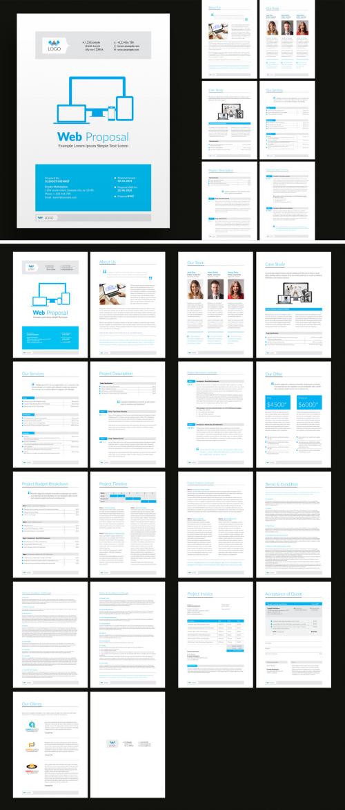 Web Proposal with Light Blue Design - 469582779