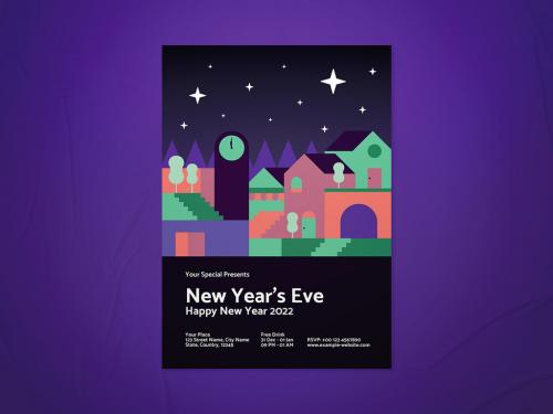 New Year's Eve Flyer Layout - 470190607