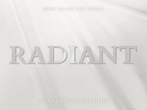 Shiny Silver Text Effect Editable Layout - 470191865