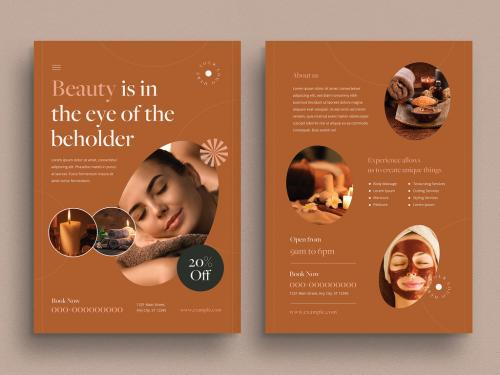 Aesthetic Spa Flyer Layout - 470191979