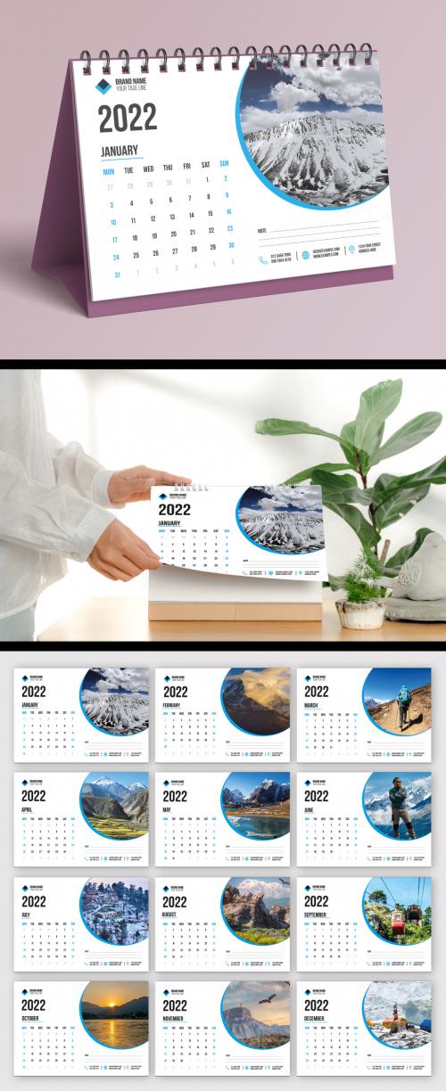 Desk Calendar Design Layout Planner - 470735306