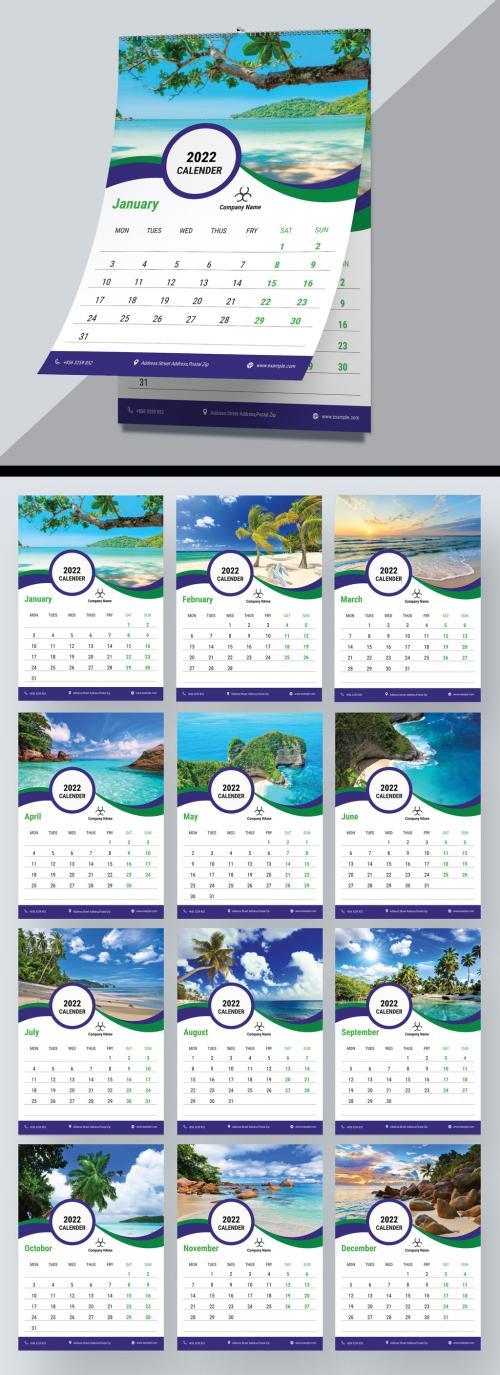 Calendar Design New Calendar 2022 - 470735333