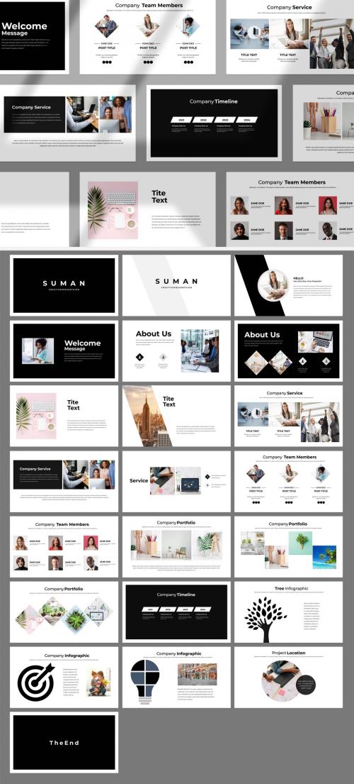 Minimalist Business Presentation Layout - 470735364