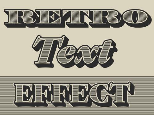 Simple Editable Retro Text Graphic Style Effect with Shadow - 471149264