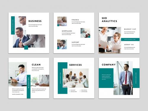 Teal Business Social Media Post Layouts - 472107934