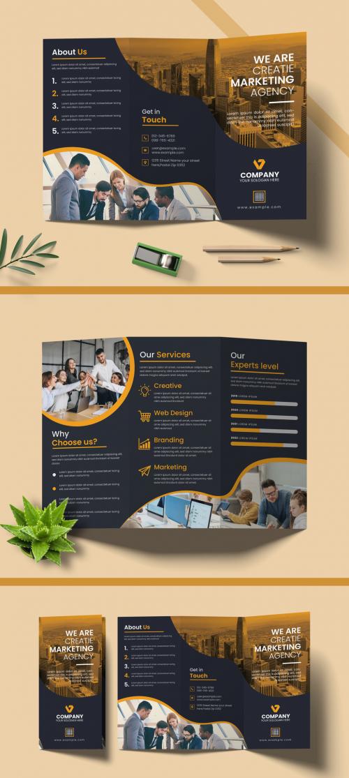 Trifold Brochure Layout Design - 472108085