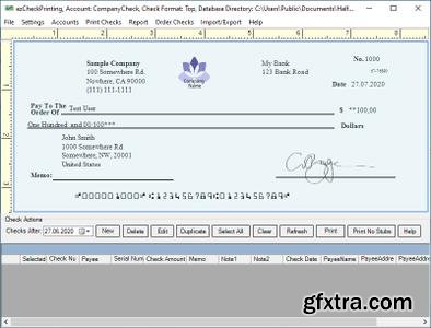 ezCheckPrinting for Quickbook 9.1.3