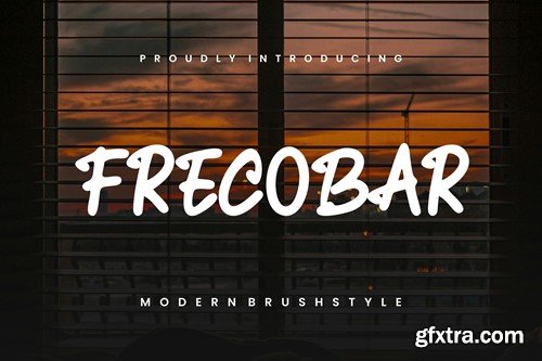 Frecobar Modern Brush Font Style. S562YEM