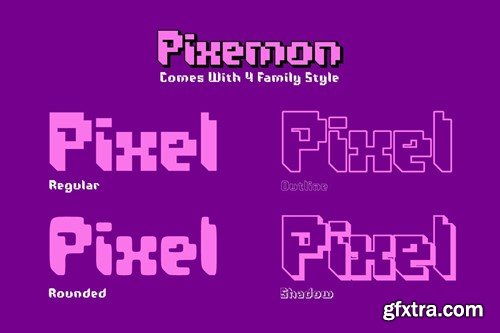 Pixemon - Pixel Game Font SK7JFNP