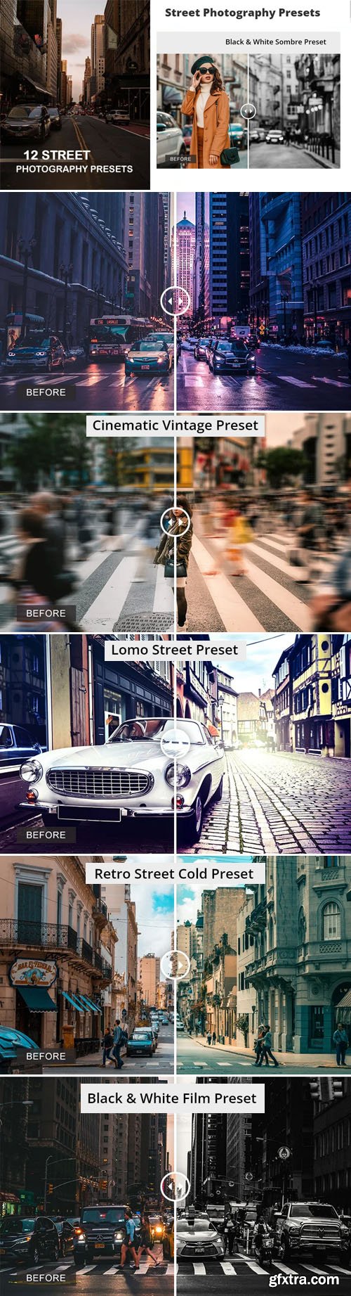 12 Street Photography Lightroom Presets Pack