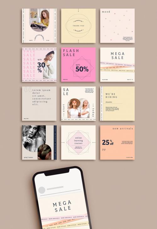 Social Media Post Layout Set - 472503597