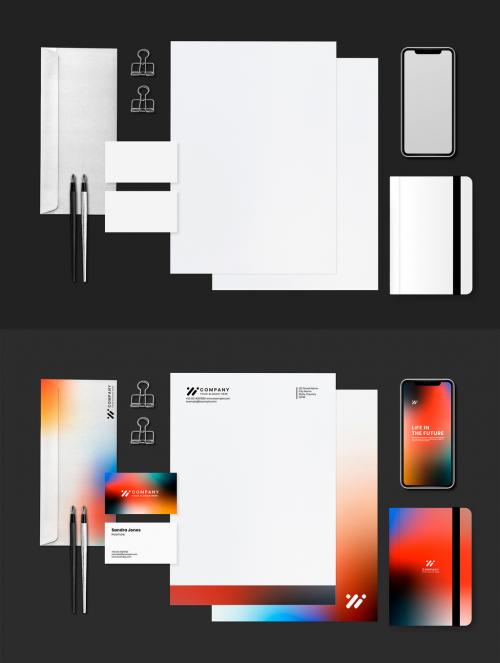 Editable Corporate Stationery Set Mockup - 472895799